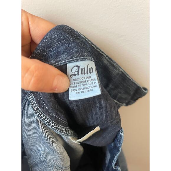 Anlo Wide Leg Dark Wash Mercer Denim Flare Jeans - Picture 8 of 9